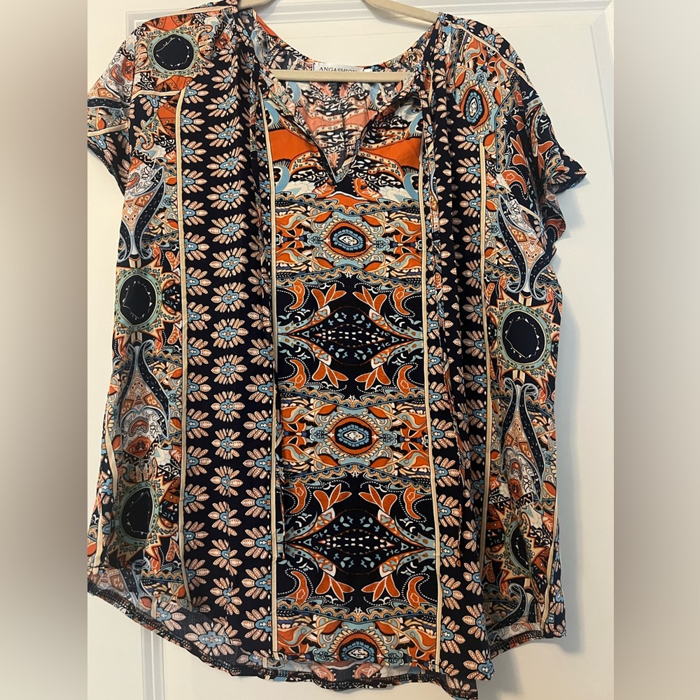 Floral Paisley Print Women's Top